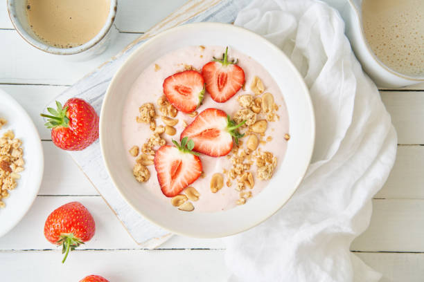 istock Fruit quark with strawberries, granola and peanuts 1514325991