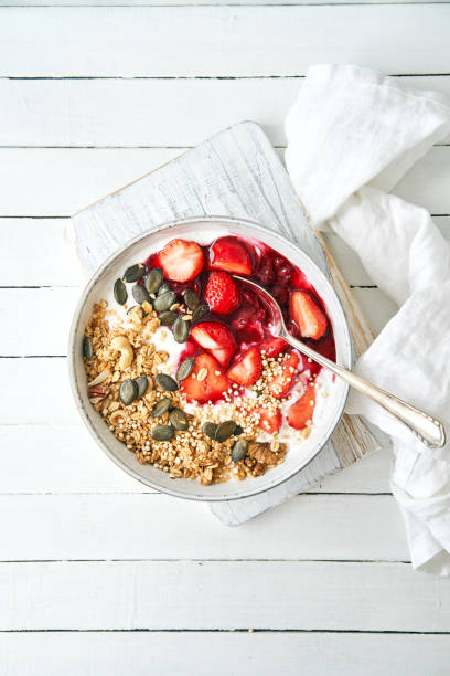 istock Granola with strawberries, pumpkin seeds and quark 1514328068