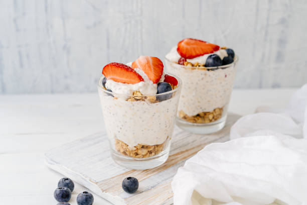 istock Curd dessert with granola and strawberries 1514332114