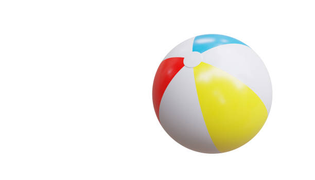 istock Colorful beach ball isolated on white, Summer vacation concept. 1514356713