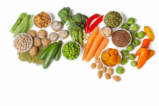 istock Healthy diet vegetables background. Clean and detox eating. 1514409603