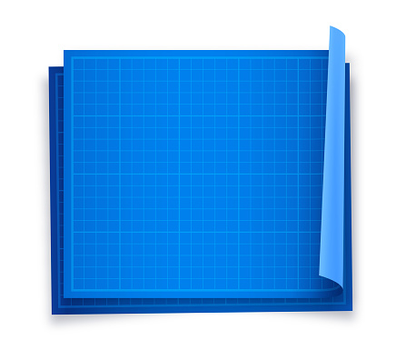 Blueprint background square grid planning layout with space for your copy or content.