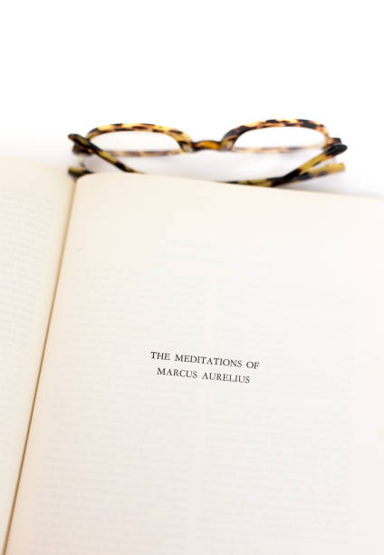 istock Book Open to Title Page: The Meditations of Marcus Aurelius 1514456100