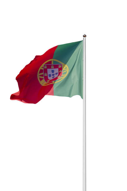 istock portuguese flag attached to a pole waving in the wind 1514463507