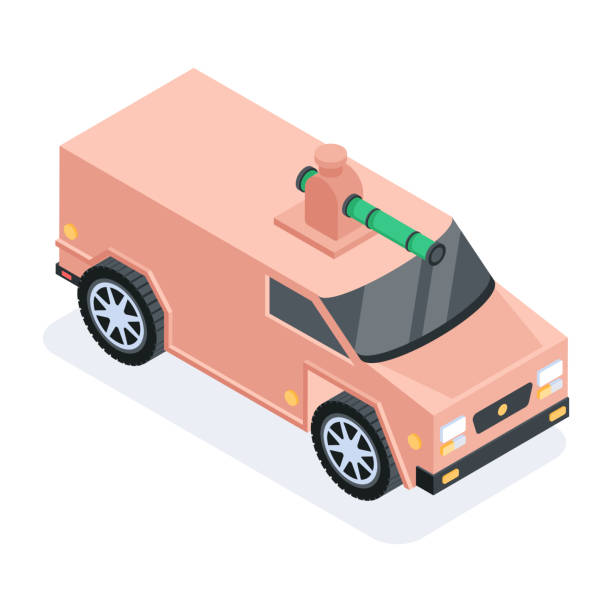 Set of Public Transport Isometric Icons Check these premium quality isometric transportation icons to get high-quality designs for your website, app, and other digital projects! water truck stock illustrations