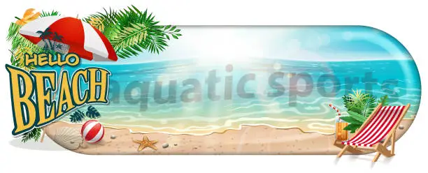 Vector illustration of swimming banner