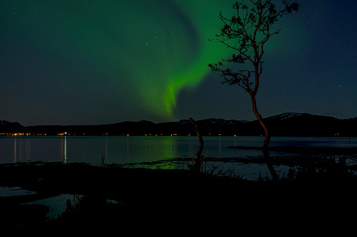 Aurora borealis in Tromsø in Norway.