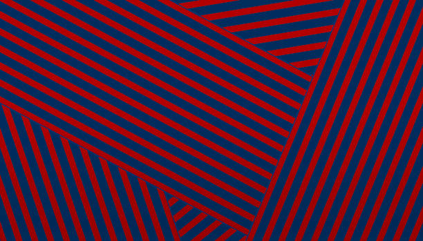 Geometric Diagonal Stripes - Abstract Background of Multi-layered Parallel Lines Vivid Red and Black \nModern Layered Effect