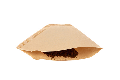 Coffee filter isolated on white background