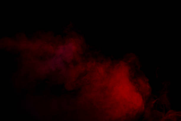 istock Orange and red steam on a black background. 1514705831