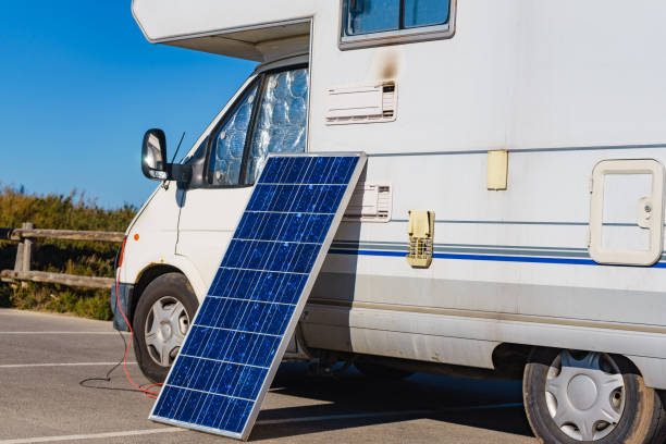 istock Solar photovoltaic panel at camper caravan 1514714740