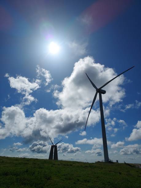 Windmill stock photo