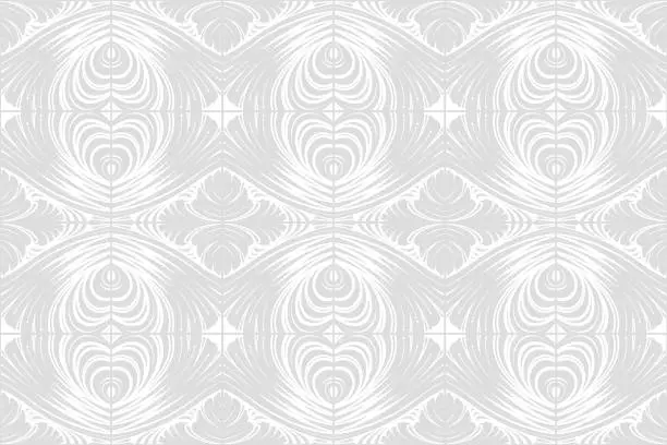 Vector illustration of Elegant Grey Victorian seamless wallpaper