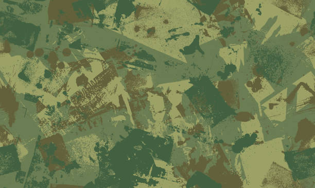 ilustrações, clipart, desenhos animados e ícones de camuflagem sem costura grunge texturas papel de parede fundo - green backgrounds textured dirty