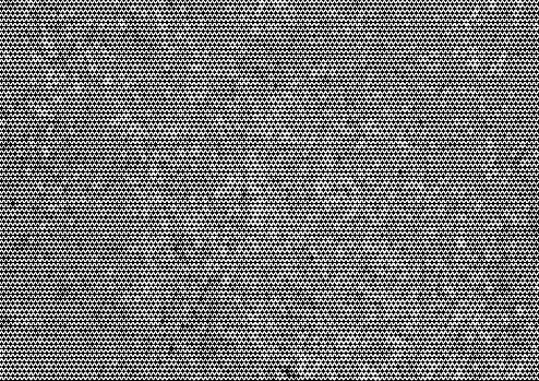 Black halftone material fabric grunge pattern grid vector star shapes gradient illustration on white background