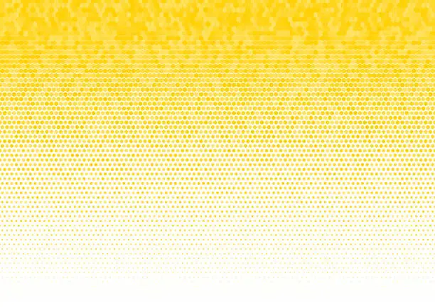 Vector illustration of Yellow abstract honeycomb hexagon texture