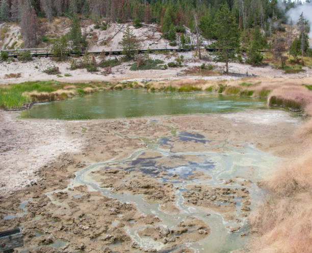 istock Sediment by hot spring at Yellowstone National Park 1514907429