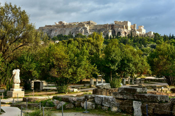 istock The Acropolis and Ancient Agora in Athens at sunset 1515036264