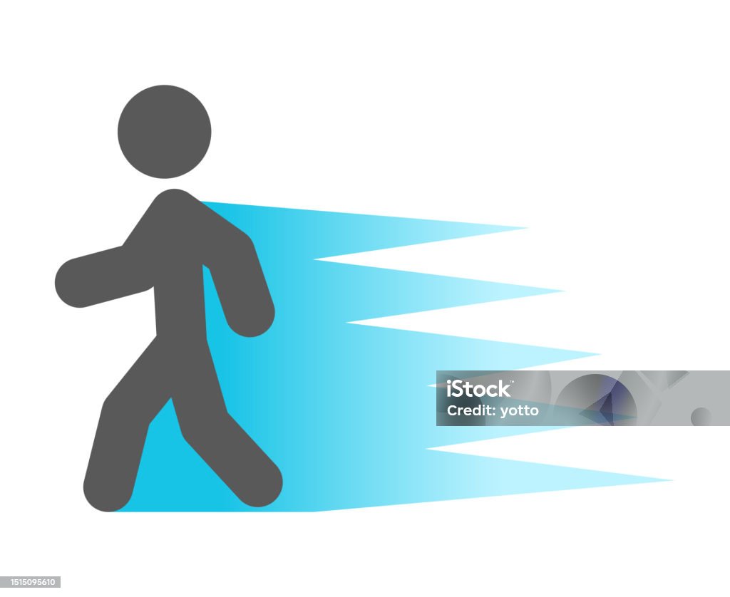 Walk Fast Visual A Person Who Walks Fast Stock Illustration - Download Image Now ...