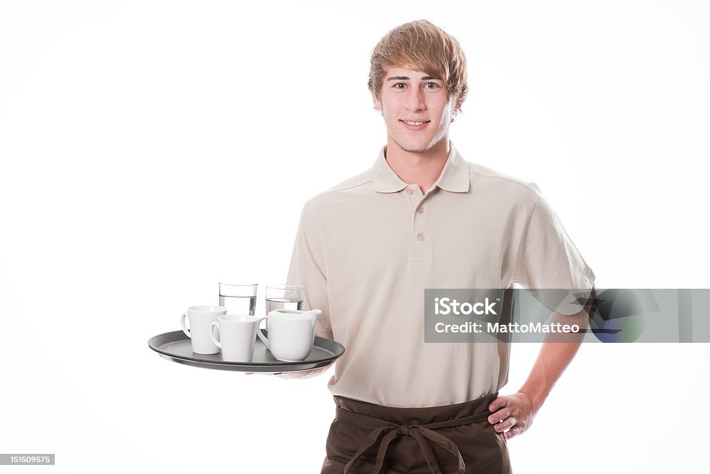 Bartender with softdrinks Young bartender boy wit some sofdrinks Service Stock Photo