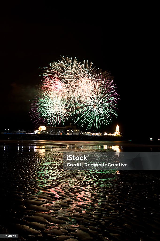 Sommer-Feuerwerk in bournemouth - Lizenzfrei Feuerwerk Stock-Foto