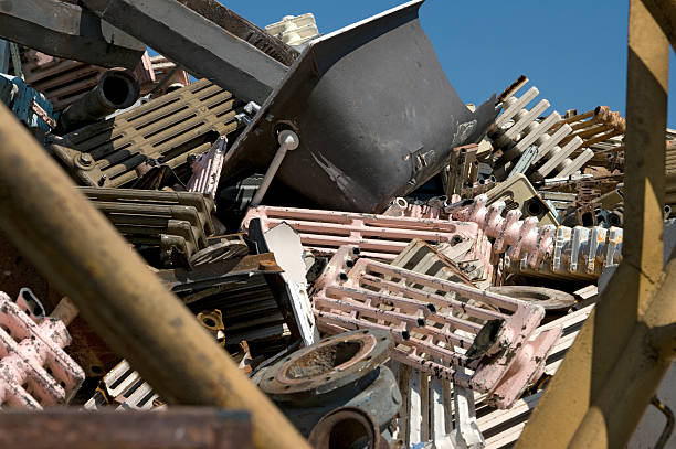Radiators pile A pile of old home fixtures for metal recycling dump radiator stock pictures, royalty-free photos & images