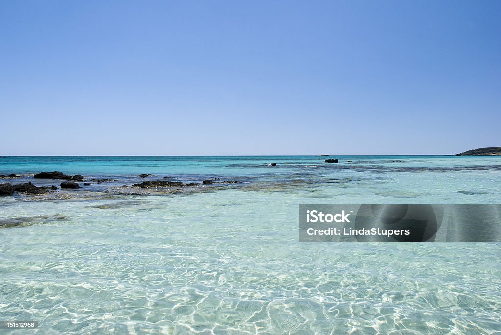 Coastline of Elafonissi Beach, Crete, Greece Wonderfull beach! Beach Stock Photo