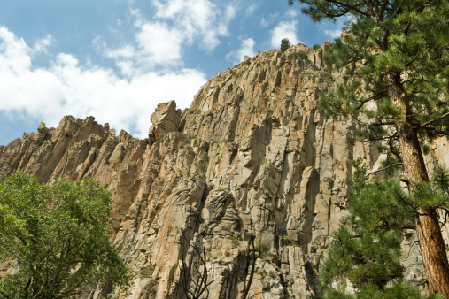 Palisade cliff in Cimarron Canyon State Park, New Mexico within the Sangre de Cristo Mountains.  - See lightbox for more