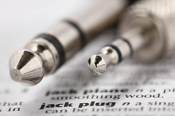 Associations. What the words mean. Jack plug. stock photo