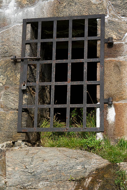 Prison door stock photo