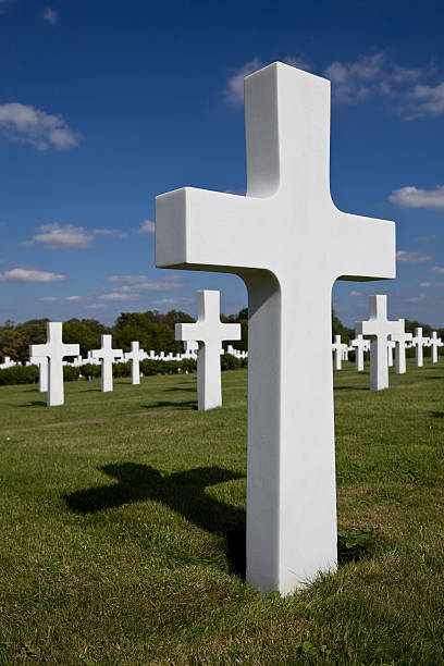 istock War Cemetery headstone Cross 151514223