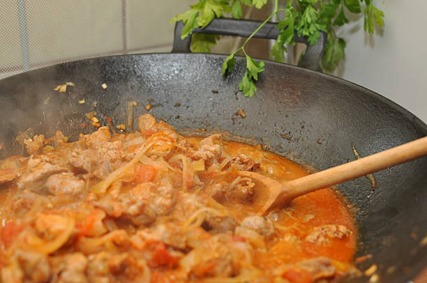 istock Hot dish prepared into the wok. 151514248