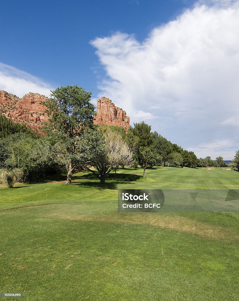 Golf course in Sedona,AZ Golf course with red rock scenery in Sedona,AZ Golf Stock Photo