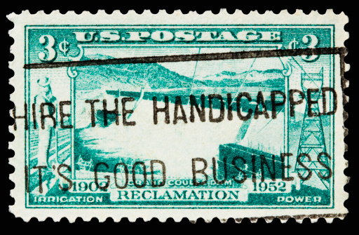 A 1952 issued 3 cent United States postage stamp showing Reclamation - Grand Coulee Dam.