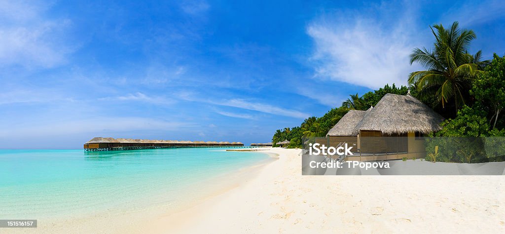 Panorama of tropical beach Panorama of tropical beach, travel vacation background Beach Stock Photo