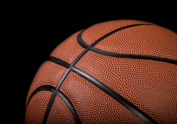 close-up de basquetebol - fotografia de stock