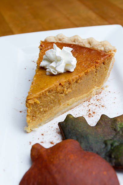 istock Pumpkin Pie with Autumn Leaves 151516354