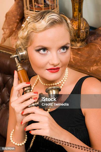Telephone Conversation Stock Photo - Download Image Now - Adult, Armchair, Beautiful People