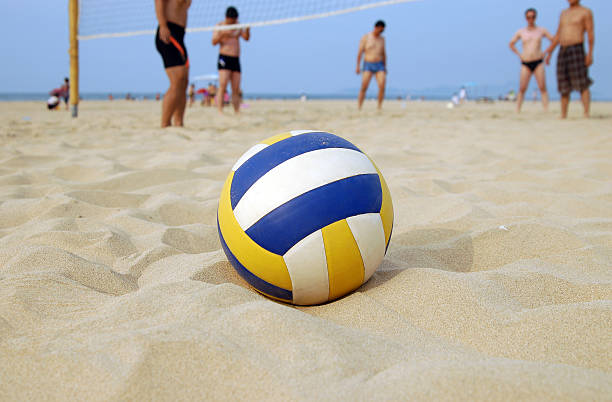 Beach Volleyball stock photo
