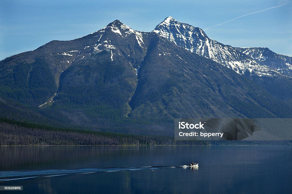 Озеро McDonald Fishing Лодка Ледник Национальный парк-Монтана - Стоковые фото Lake McDonald - Montana роялти-фри