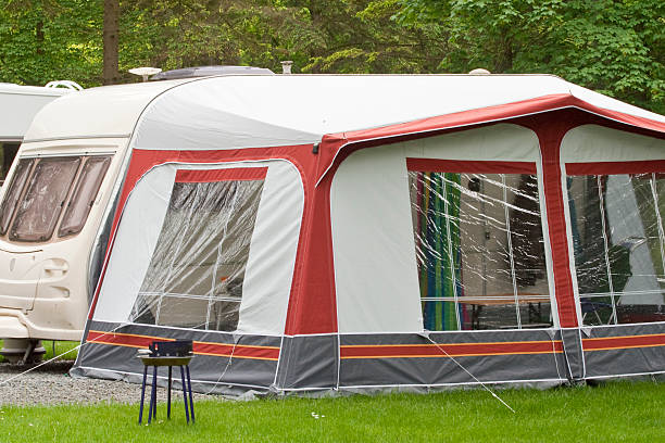 istock Caravan and awning in woodland setting 151521474