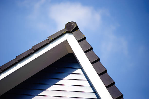istock Black roof with clear sky 151522459