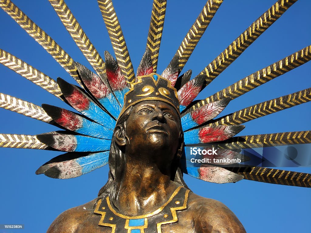 Queretaro Dancing Indian Statue Statue of dancing indian in the colonial city of Queretaro, Mexico. Indigenous Peoples of the Americas Stock Photo