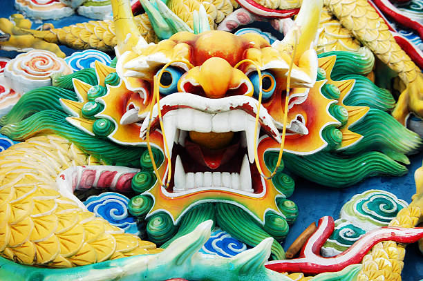 istock Colourful Chinese Dragon Head 151524736