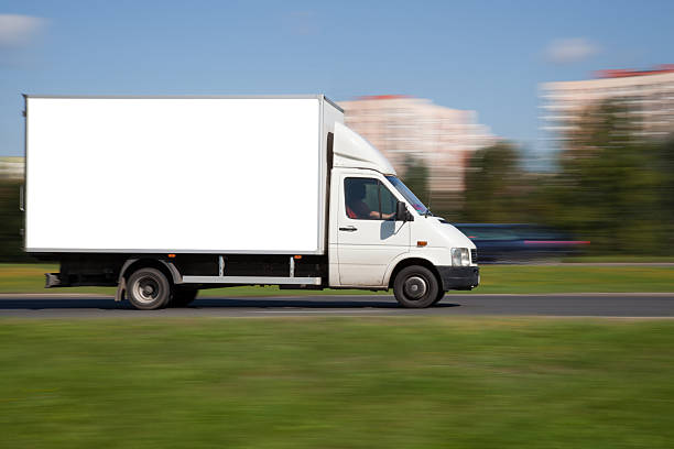 Space for advertisement on truck stock photo