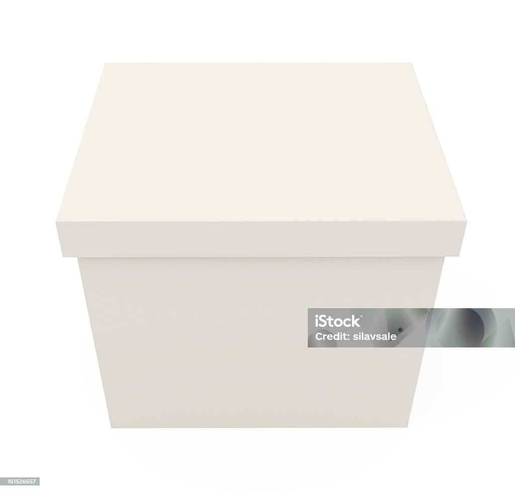 Caja de cartón Aislado en blanco - Foto de stock de Blanco - Color libre de derechos