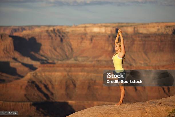 Yoga Baum Pose Im Freien Stockfoto und mehr Bilder von Aktivitäten und Sport - Aktivitäten und Sport, Arme hoch, Atemübung