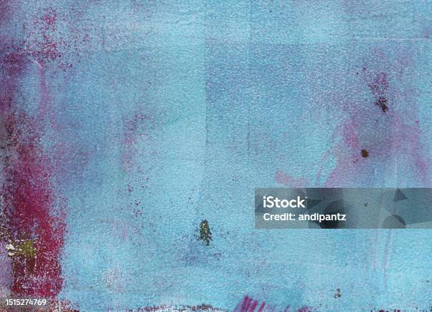 Blue And Red Painted Background Stock Photo - Download Image Now - Watercolor Painting, Abstract, Paper