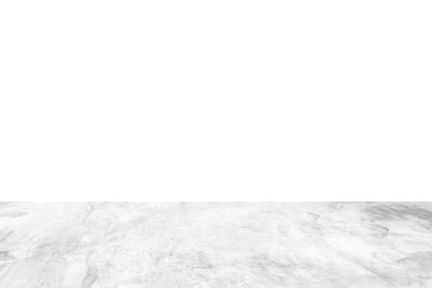 istock Empty gray concrete floor isolated on white background 1515276811