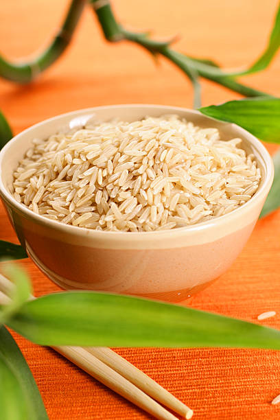 Organic rice stock photo